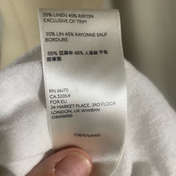 Free People We the Free Made For Sun Linen Cotton Button Down Shirt White XS - Picture 8 of 8